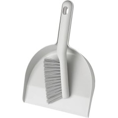 IKEA PEPPRIG Kehrschaufel und Bürste, Grau
