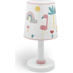 Dalber Children's Table Lamp, Bedside Lamp, Flamingo Flemish Animals, 82461, E14, Rose