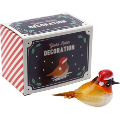 GB06729 Glass Robin Figurine Collectable Decorative Home Accessory Gift for All Glass Animals