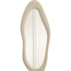 CEIEVER Standing Mirror, Full Body Mirror, Asymmetrical Mirror, Large, 160 x 60 cm, Asymmetrical Full Body Mirror, Hallway Mirror, Wall Mirror for Bedroom, Living Room, Dressing Room Decoration