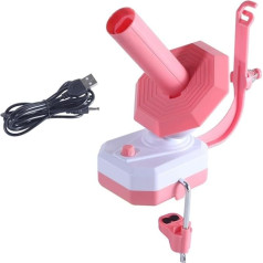 Yarn Management, Simplified Automatic Electric Wool Winder with Generous Size of 10oz and Adjustable Speeds to Match Your Style (Pink)
