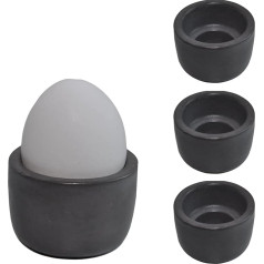 Aria Egg Cups Set of 4 Made of Concrete, Handmade Egg Cups for the Breakfast Egg and Breakfast Table, Cups Suitable for All Egg Sizes, Handmade with <3 in Germany