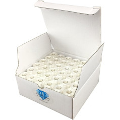 Tippe A Embroidery Prewound Spools Thread - 144pcs/pack, for Brother, Babylock, Bernina, Janome, Juki, Kenmore, Singer Embroidery Machine (White)