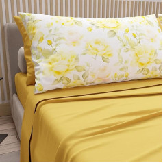 PETTI Artigiani Italiani - Cotton Duvet Cover with Pillowcases with Digital Print, Valencia Flat Sheet, 100% Made in Italy