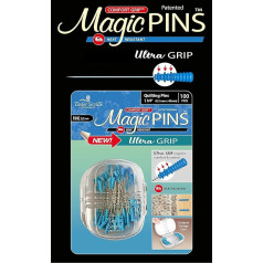 Taylor Seville Magic Pins Ultra Grip Quilting Fine Blue 100/Pkg