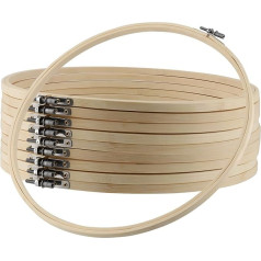 10 Pieces 12 Inch Bamboo Embroidery Hoop 12 Inch Cross Stitch Rings Large Bamboo Embroidery Hoop for Crafts