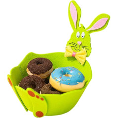 Easter Basket, Portable Cartoon Bunny Easter Nest, Table Decorations, Decorative Nursery Boxes, Spring Spring Party and Accessories for Sweets, Candies, Toys, 7.09 x 6.3 x 2.95 Inches