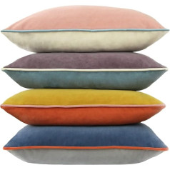 COFEDE Velvet Cushion Covers 22 x 22 Inch Set of 4 Decorative Square Cushion Covers for Sofa Bedroom Couch 22 x 22 Inch