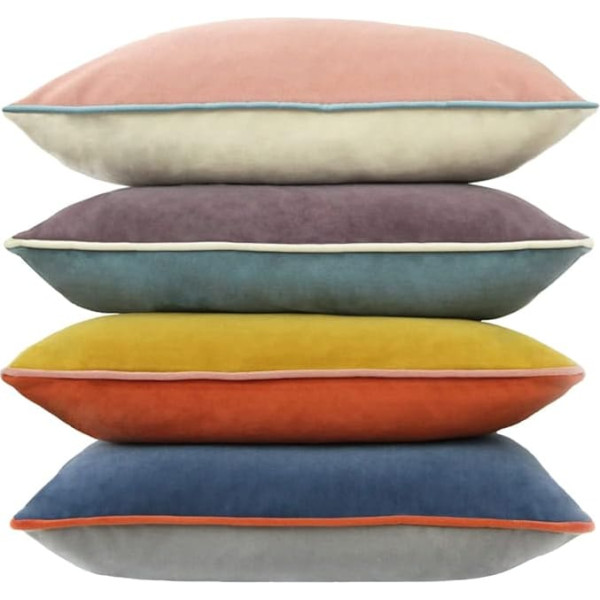 COFEDE Velvet Cushion Covers 22 x 22 Inch Set of 4 Decorative Square Cushion Covers for Sofa Bedroom Couch 22 x 22 Inch