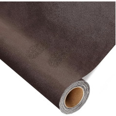 YushengTai Velvet Fabric, Imitation Suede Fabric, Self-Adhesive, Felt Fabric, Brown, 40 x 150 cm