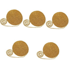 5 Stück Kleidung Fransenbesatz bastelzeug fensterdekoration fensterpolster -Verzierung Schleife Perlen verschleißfester Besatz dekorative geflochtene Borte Polyestergarn