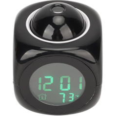 Projection Alarm Clock, Digital Clock with Rotating Projector on Ceiling Wall, Projection Dimmer, USB Charger, 10 Minute Snooze Function, 12/24 Hour, Digital Alarm Clock