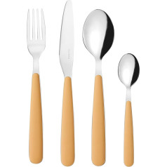 Guzzini 127500206 Cutlery Set, Stainless Steel, Mustard Yellow, Mustard Yellow