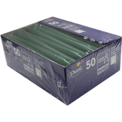 Duni Candlestick Candles Dark Green 25 cm Pack of 50