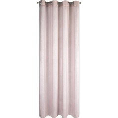 Eurofirany Elicia Curtain Smooth Glitter Shimmering Glitter Transparent 8 Eyelets Curtains Transparent Elegant High-Quality Glamour Bedroom Living Room Lounge Polyester Pink 140 x 250 cm