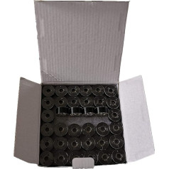 144 Black 100% Polyester 75D/2 140m Pre Wound Bobbins Plastic Size A Class 15J SA156 Fits Most Babylocks Berenia Brother Janome Juki Singer