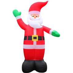 Pridea Santa Claus Figure Large XXL 6 Metre LED Light Christmas Figures Decoration Santa Santa Santa Christmas Inflatable Christmas Decoration Winter Decoration Outdoor Garden
