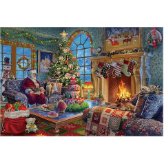 1000 Piece Puzzle, Wooden Puzzle, Puzzles for Adults, 1000 Piece Puzzle for Teenagers & Adults - Santa Claus