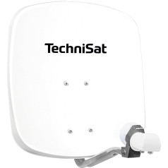 Technisat 1745 3882 DigiDish 45 Satellite Twin LNB + to offset Mirror with Wall Mount and Pipe Fitting White