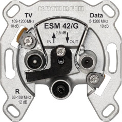 Kathrein ESM 42/G Antennendose Data, TV, UKW concealed installation Durchschleifdose