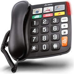 Olympia Large Button Telephone 4500 | Senior Phone Landline | Extra Large Choice Buttons | Hearing Aid Compatible | Seniors Phone with Cable | 3 Photo Direct Dial Buttons | Landline Phone with Cord |