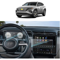 SKTU Screen Protector Compatible with Hyundαi Tucson NX4 2021-2023 2024 Navigation Protective Film Instrument Panel Screen Protector Tempered Glass Scratch Protection