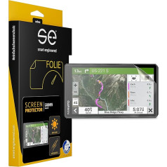 s.e. 2x 3D Screen Protectors for Garmin Zümo XT2, Anti-Glare Screen Protector, Anti-Scratch, Anti-Stone Chip for Navigation System, Clear and Matt Included