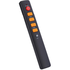 Universal TV Remote Control with Big Button for Seniors, Elderly, Easy Learning Remote Control for TV/STB/DVD/HIFI/VCR, etc. Easy to Use Smart 10M Range