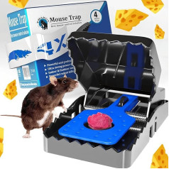 Mouse Trap Impact Trap Pack of 4 21 x 11 Professional Rat Traps Extremely Effective Impact Traps Rat Traps Large Rat Reusable Mouse Traps for Indoor and Outdoor Mouse Powerful Rats