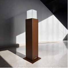 Dguazzin Bioethanol Fireplace, Ecological Fireplace, Smokeless Fire, Heating with Ethanol, Made in Italy, 20 x 20 x 110 cm, Rust