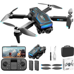 Drone with Camera 4K for Children Beginners, Foldable Mini Drone WiFi Live Transmission, Brushless Motor, Obstacle Avoidance, 2 Batteries, Long Flight Time, Headless Mode, 3D Flip, One Key Start