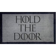 Artisan Kiss Game of Thrones Holding the Door Mat Washable 70 x 40 cm Light Grey Hold
