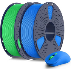 SUNLU Matte PLA Filament 1.75 mm, 3D Printer Filament with Matte Surface, Neatly Wound Filament, Easy to Use, 2 kg PLA Filament for FDM 3D Printer, Blue + Green