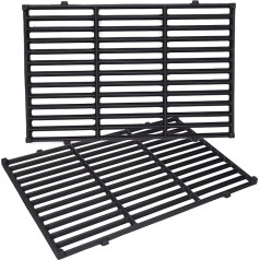 Cast Iron Cooking Grate for Weber Spirit I & II 300 Series, Spirit E/S 310, 320, 330, SP320 Gas Grills (with Front Burner Knobs)), 44.5 cm 7638 Cooking Grate Replacement Part for Spirit 700, Genesis