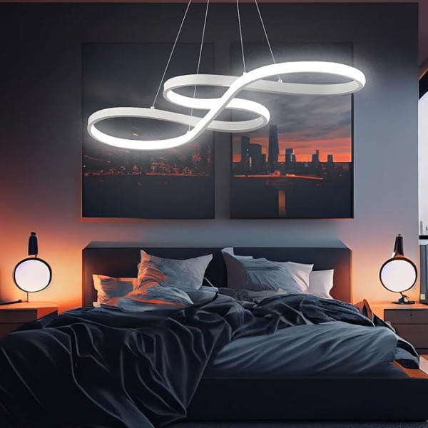 Arcadia LED Ceiling Light Pendant Light Modern Design Warm Cold Light Dimmable with Remote Control and Mobile Phone App Lamp for Living Room Kitchen Bedroom 75cm
