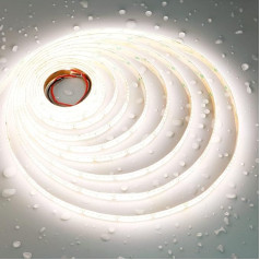 JOYLIT 24 V LED Strip 5 m Waterproof 4000 K White 16000 LM Ultra Bright CRI 92+, CE UL PRO 224LEDs/M SMD 2835 120 W Dimmable LED Strip, Self-Adhesive IP65 Natural White Light Strip for Residential,
