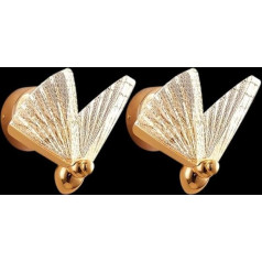 Butterfly LED Wall Light, Butterfly Wall Lamp, Animal Wall Lamp, Gold Wall Lamp, Children, Wall Lamp Vintage for Living Room, Bedroom, Bedside Table (Transparent, Large x 2)
