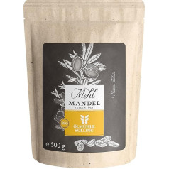 ÖLMÜHLE SOLLING - Organic Almond Flour, Ground Flour from Partially Oiled Organic Almonds. Almond Flour from Controlled Organic Cultivation. Ideal for Baking and as an Additive for Muesli , Contents: