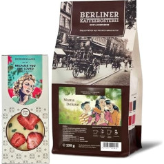 Berliner Kaffeerösterei – Muttertagsgeschenk Set mit Kaffee 1 kg ganze Bohnen & weißer Schokolade – Geschenkidee für Mama, Frauen & Genießer – aromatisch & liebevoll verpackt