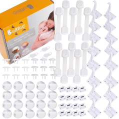 Baby Proofing Kit, 83 Packs Baby Proofing Kit, Child Safety Device with Cabinet Locks, Corner Protectors and Socket Covers, All-in-One Child Safety Kit