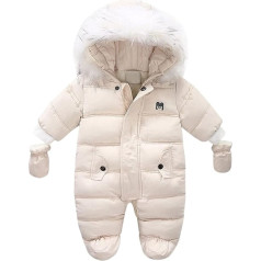 Baby Girls Snowsuits Overalls Kids Waterproof Romper Ski Jackets Fit Boys Fleece Coat Windproof Outerwear 3-18 Months