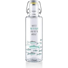 Soulbottles 0.6 Litre Water Bottle Made of Glass, Sustainable, Plastic-free, Climate-neutral, Vegan