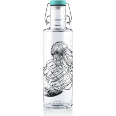 Soulbottles 0.6 Litre Water Bottle Made of Glass, Sustainable, Plastic-free, Climate-neutral, Vegan