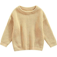 Autumn Winter Warm Outfit Baby Girls Cute Long Sleeve Knitted Jumper