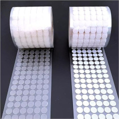 500 / 1000 Pairs Climbing Adhesive Self-Transparent Mounting Tape 15 mm Nylon Hooks and Loops Strong Adhesive Magic Tape Stickers (White 500 Pairs, 30 mm)
