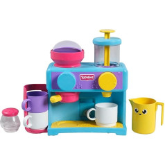 TOMY Toomies Bath Barista - Wall Mounted Baby Bath Toy as Cafe & Bubble Bath Play Kitchen for Toddlers - Kitchen Set: 3 Cups, 1 Jug, 1 Shaker - 18 Months + for Girls & Boys