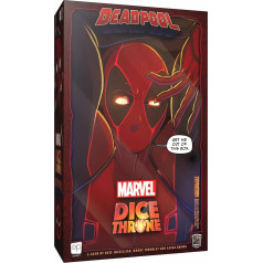 USAopoly Marvel Dice Throne - Deadpool Deluxe Dice & Card Game | Ages 14+ | 2-6 Players | 30 Minutes Playing Time