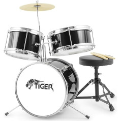 3 Piece Junior Drum Kit - Black