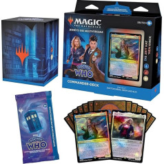 Magic: The Gathering Doctor Who Commander Deck - Time Has a Kink (Deck of 100 Cards, Collector's Booster Sample Pack with 2 Cards + Accessories) (German Version)
