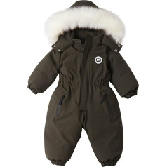 Baby Jumpsuit Autumn Girls with Closed Arms and Legs Zip Born Jumpsuit Snowsuit with Hood Windproof Jacket Coat Baby Clothing Children Size Romper Winter Jacket Baby Jacket